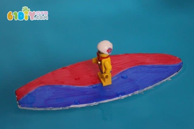 夏天玩具DIY 泡沫手工制作冲浪板