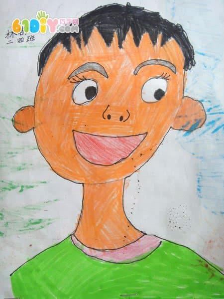 儿童绘画作品 我的自画像