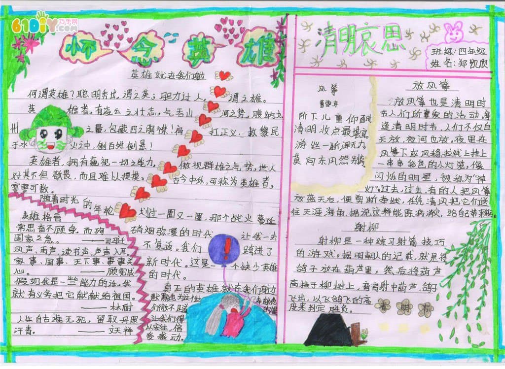 清明节手抄报图片