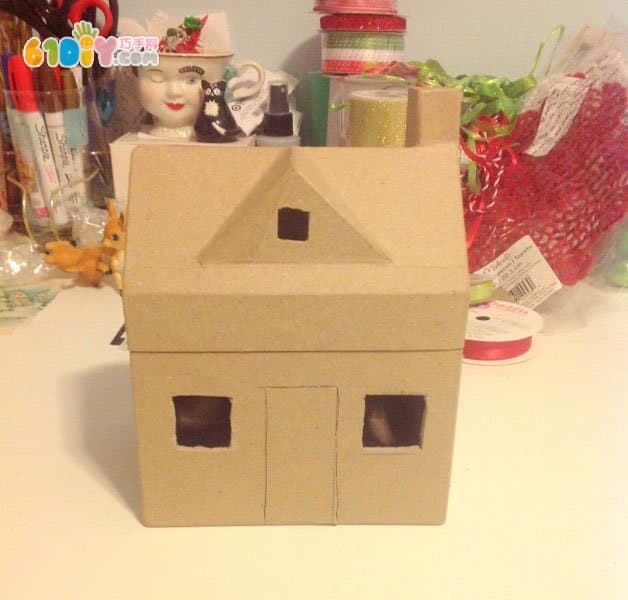 圣诞雪屋手工制作教程_纸盒手工_巧巧手幼儿手工网