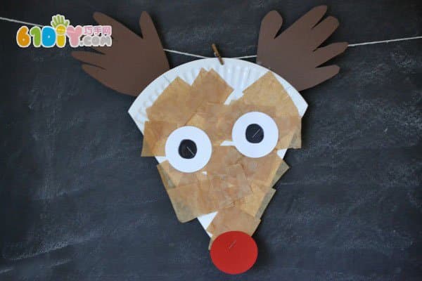 纸盘DIY制作圣诞节驯鹿