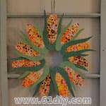 泡泡膜DIY 玉米花环手工制作