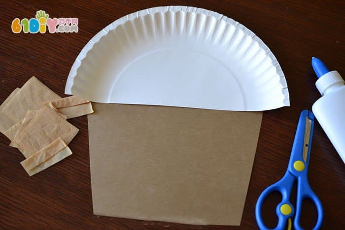 儿童DIY 纸盘制作蛋糕杯