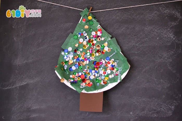 幼儿园圣诞节手工 纸盘圣诞树
