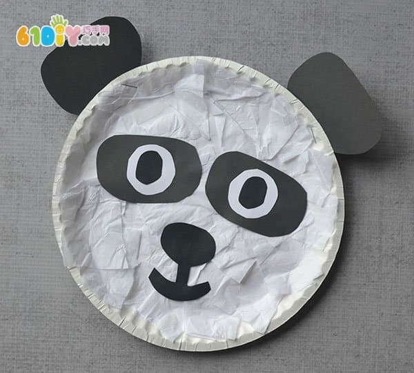 儿童纸盘动物手工 熊猫制作