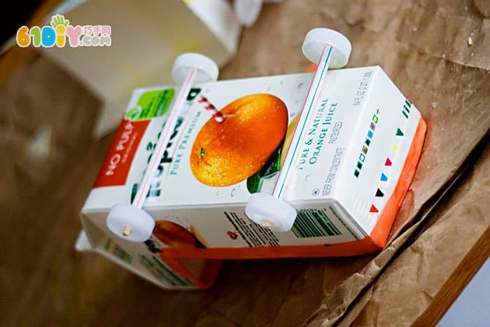 废物变玩具果汁盒手工制作卡车