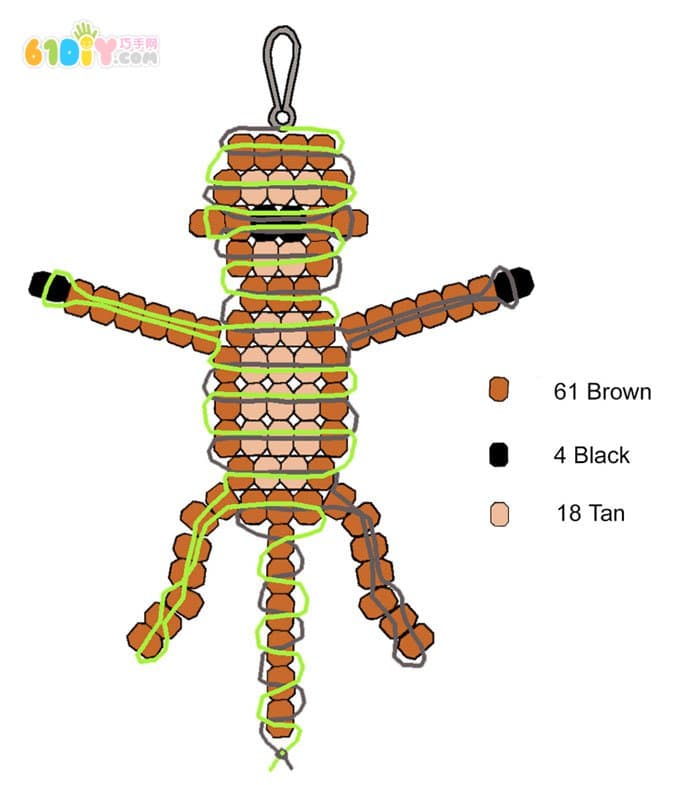 手工制作串珠猴子挂饰