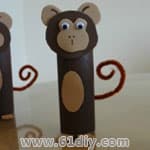 猴年手工 卷纸筒手工制作小猴子