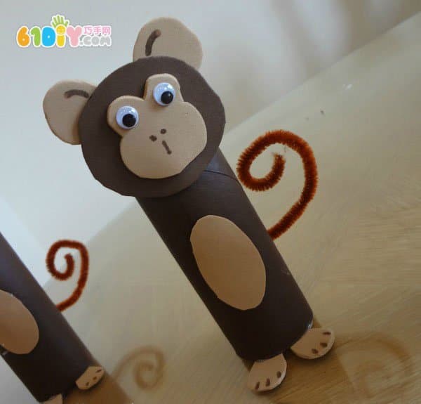 猴年手工 卷纸筒手工制作小猴子