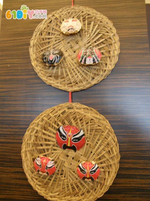 变废为宝 蟹壳脸谱作品