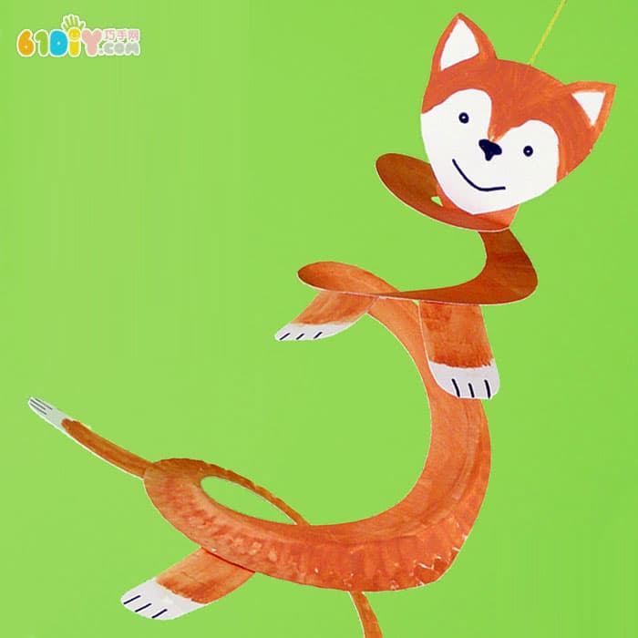 儿童手工制作纸盘狐狸