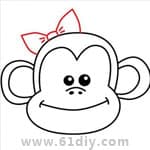 卡通小猴子的画法