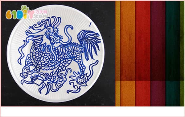 纸盘画手工作品