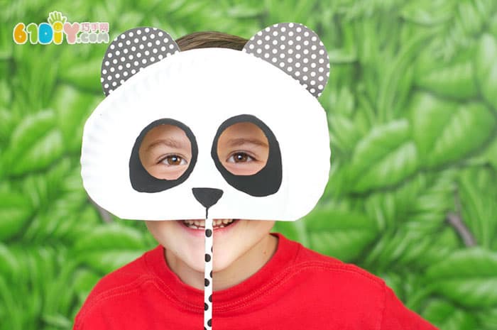 亲子手工 熊猫面具DIY制作