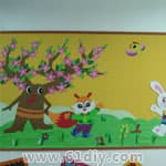 幼儿园春天主题墙 春天来了