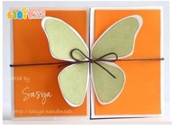 三折卡片制作 美丽的蝴蝶卡