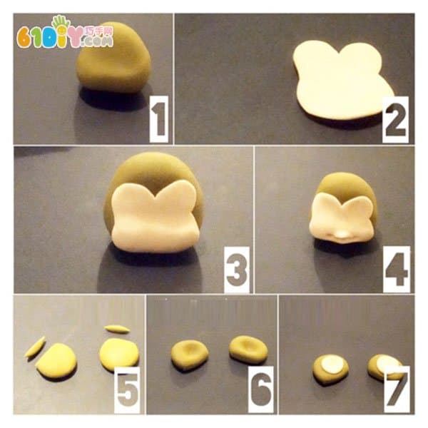 粘土猴子制作步骤