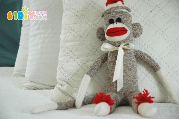 猴年手工 袜子制作布偶猴子