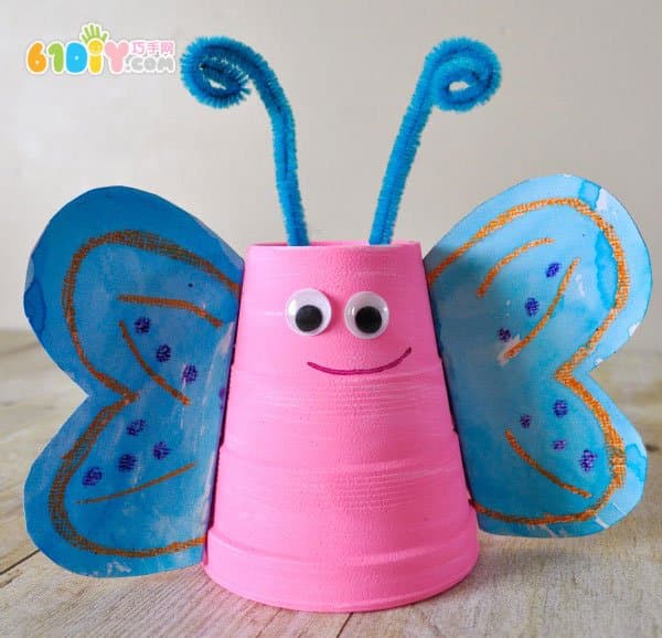儿童春天创意手工 纸杯蝴蝶
