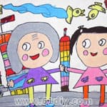 重阳节儿童画作品