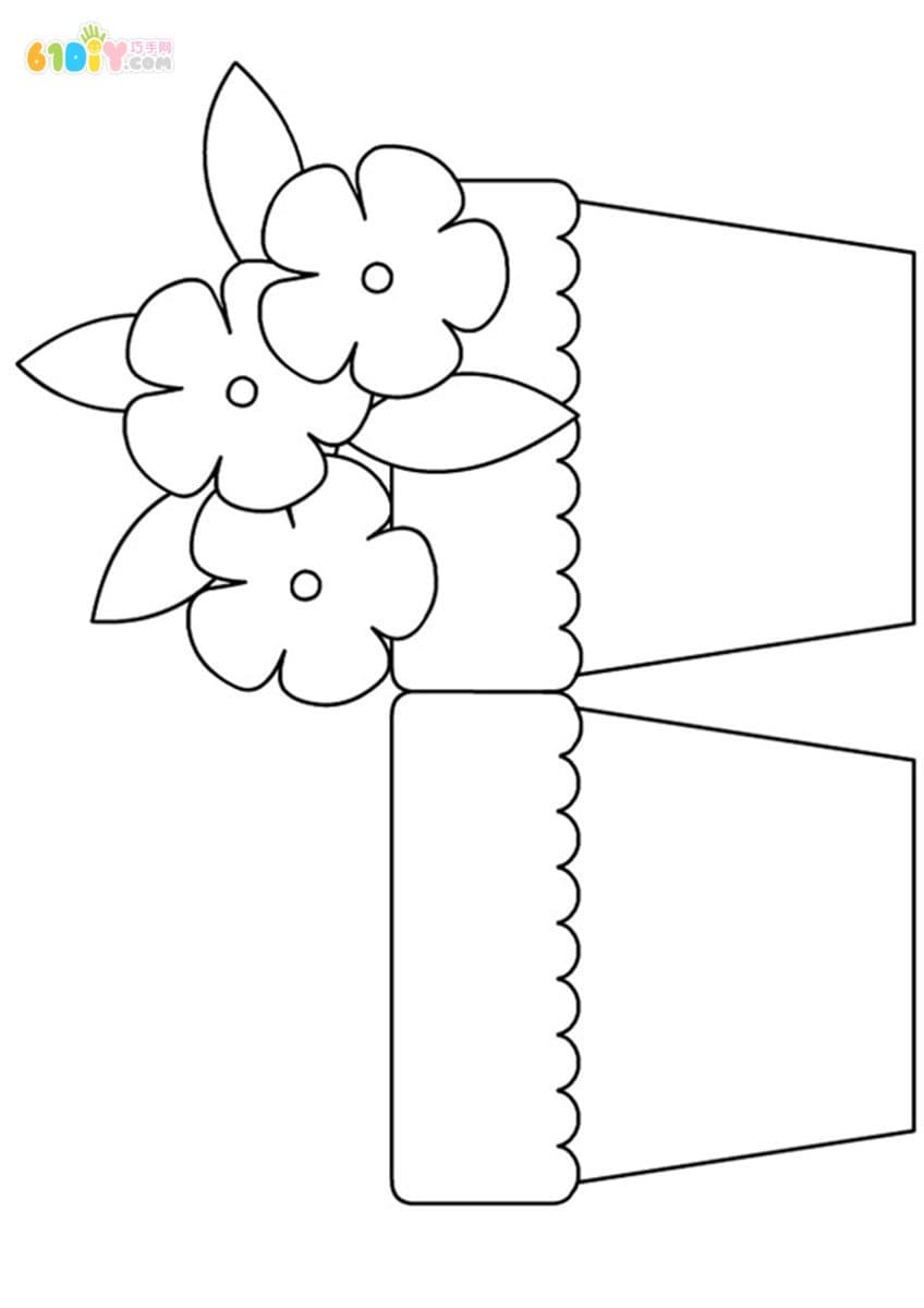 儿童手工制作母亲节花盆卡