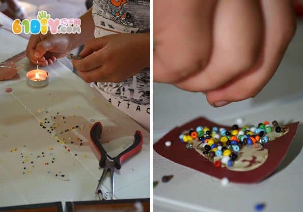 儿童手工制作胶棒珠宝