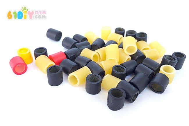 儿童手工 通心面制作卡通项链