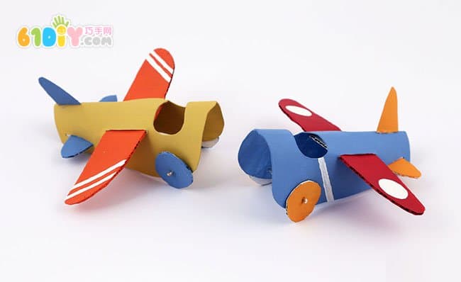 卷纸筒DIY制作可爱的小飞机