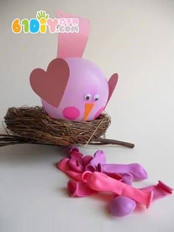 儿童小创意 气球小鸟手工制作