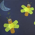 儿童创意 创口贴制作可爱萤火虫贴画
