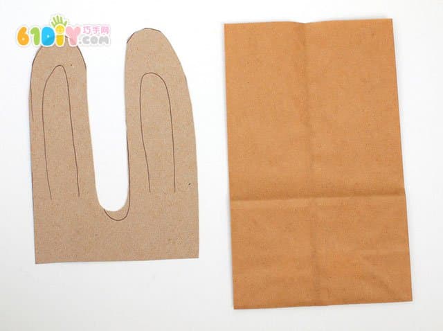 简单的复活节手工 纸袋兔子皮纳塔
