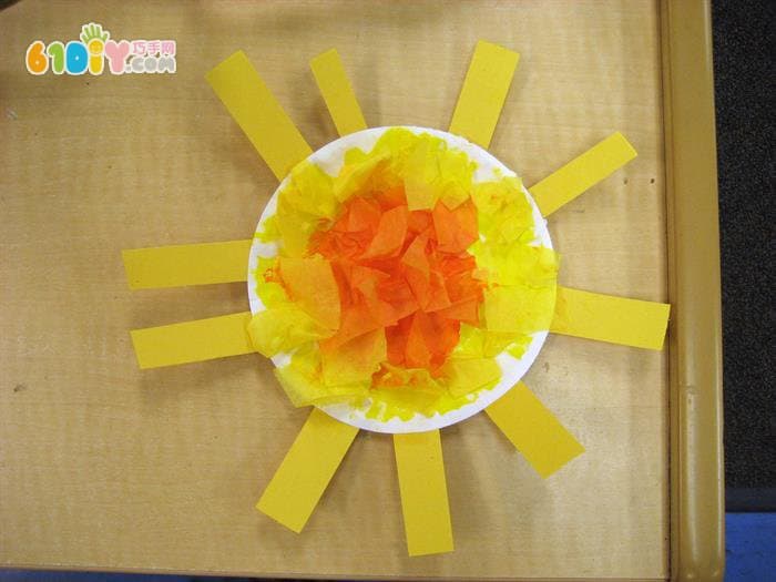 夏天手工制作纸盘太阳