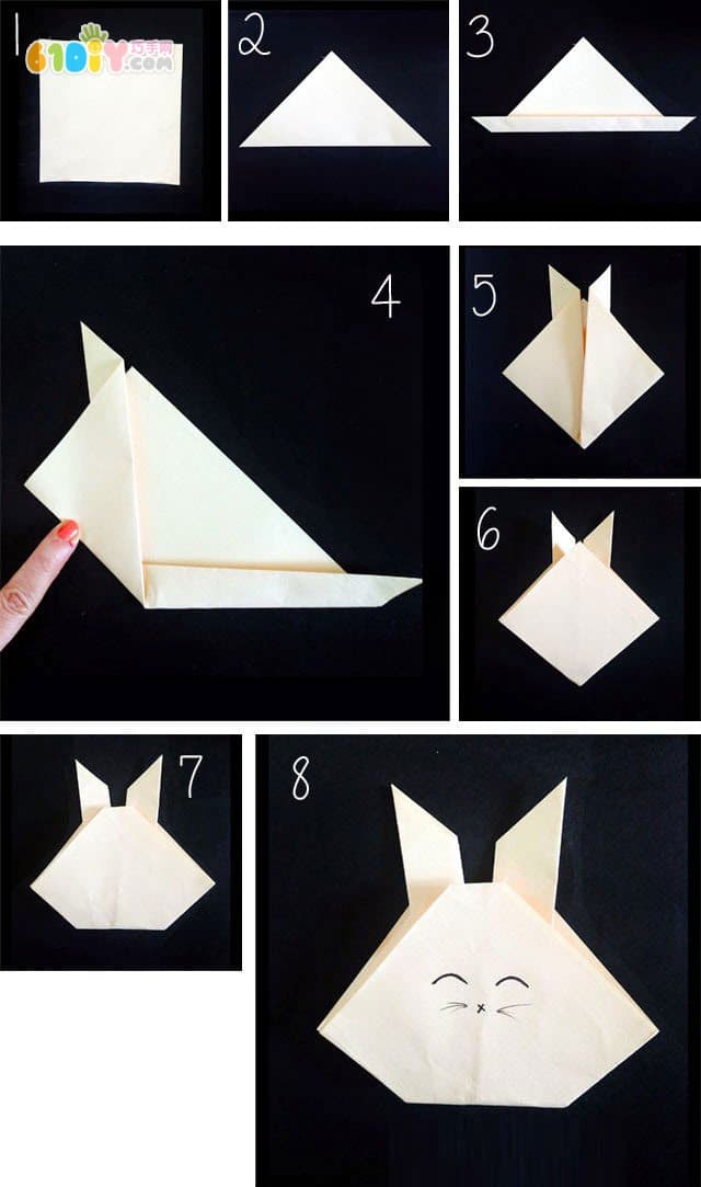 兔子头折纸教程