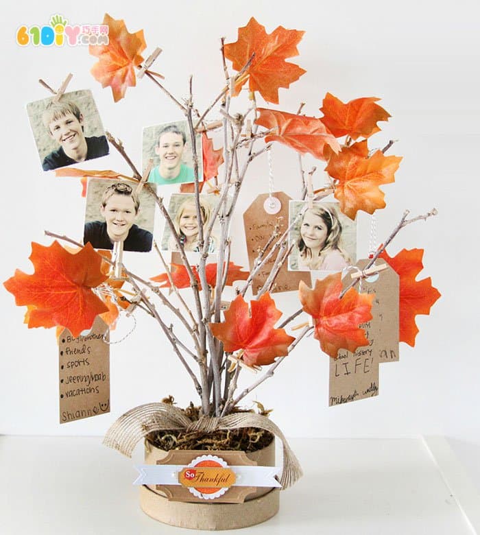 儿童手工制作秋天的感恩树