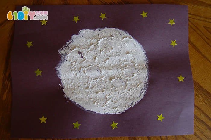 儿童中秋节手工 画月亮