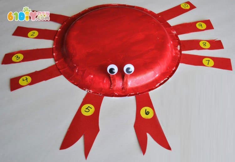 儿童DIY纸盘大螃蟹