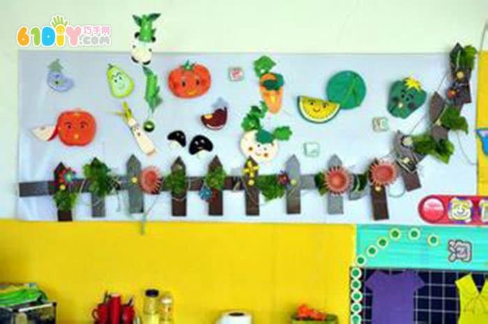 幼儿园果蔬主题墙布置