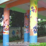 幼儿园柱子装饰图片