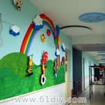 幼儿园走廊彩虹墙饰
