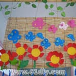 幼儿园走廊蝴蝶花朵吊饰