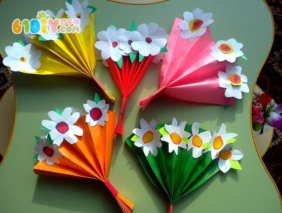 幼儿园教师节手工 美丽的花束
