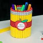 用铅笔制作漂亮的教师节礼物：个性笔筒