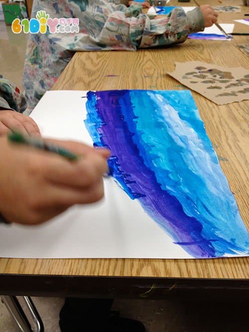 儿童手工制作大海艺术贴画