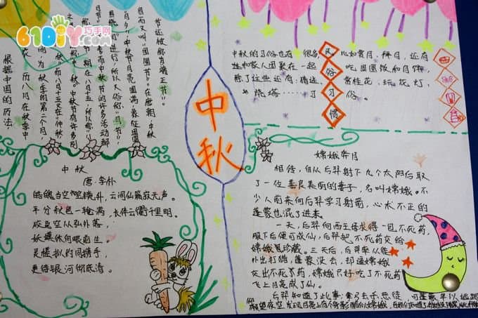 小学生中秋节手抄报