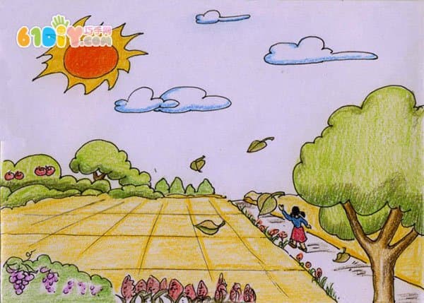 秋天儿童画作品