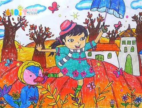 秋天儿童画作品