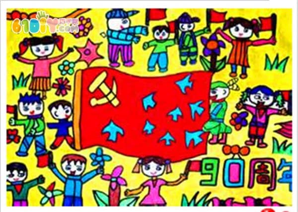 关于庆祝国庆节的儿童画