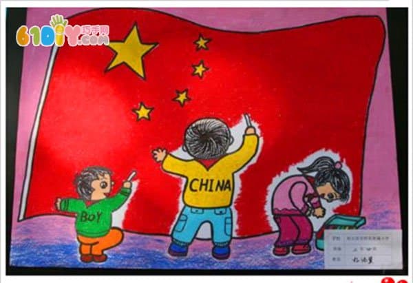 关于庆祝国庆节的儿童画