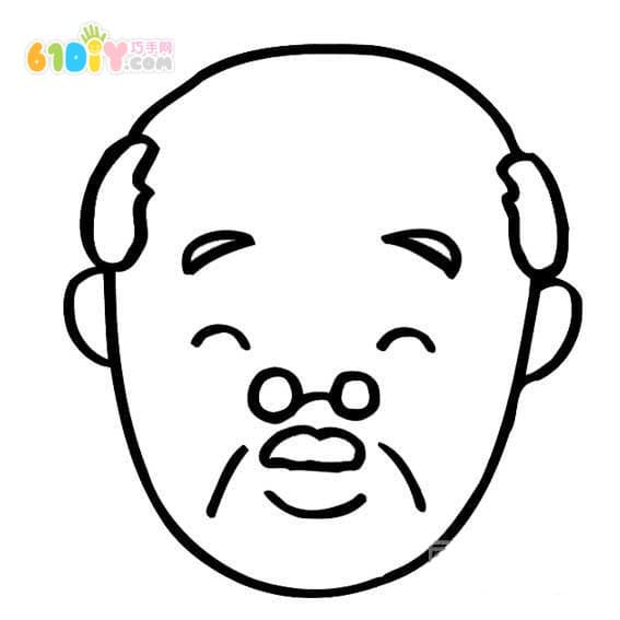 重阳节爷爷奶奶简笔画图片
