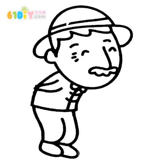重阳节爷爷奶奶简笔画图片